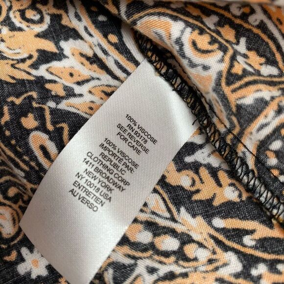 Tahari Women's Floral Blouse, Size 1X/1G  3/4 Sleeve Crew Neck Drawstring,Spring - Picture 10 of 13